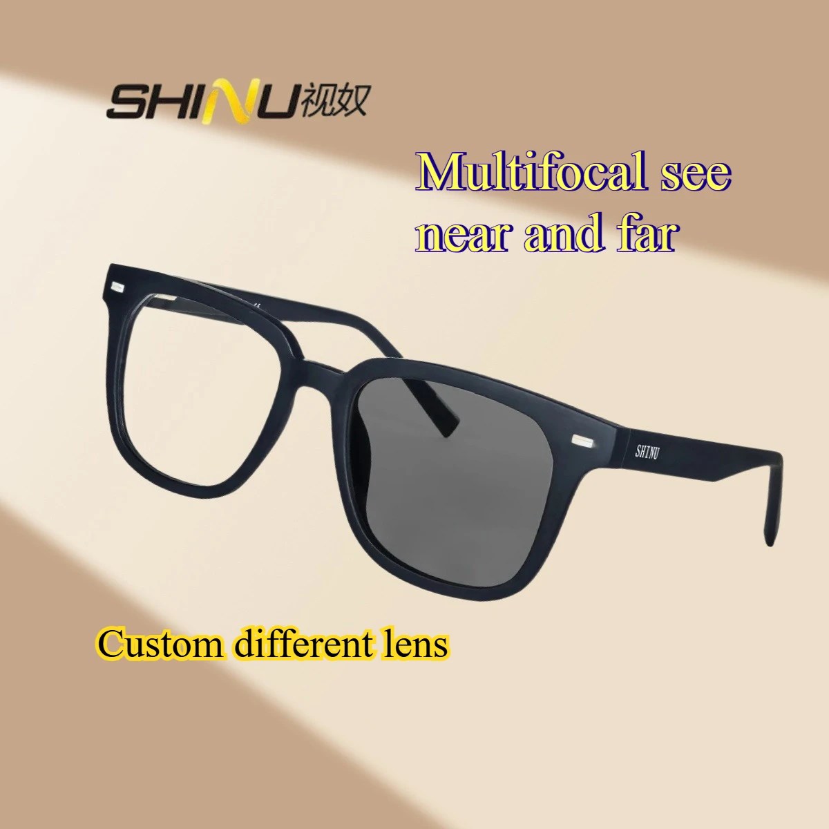 

SHINU очки для чтения фотохромные прогрессивные очки мужские металлические ретро винтажные очки антирадиационный вид дальнего или ближнего индивидуального заказа