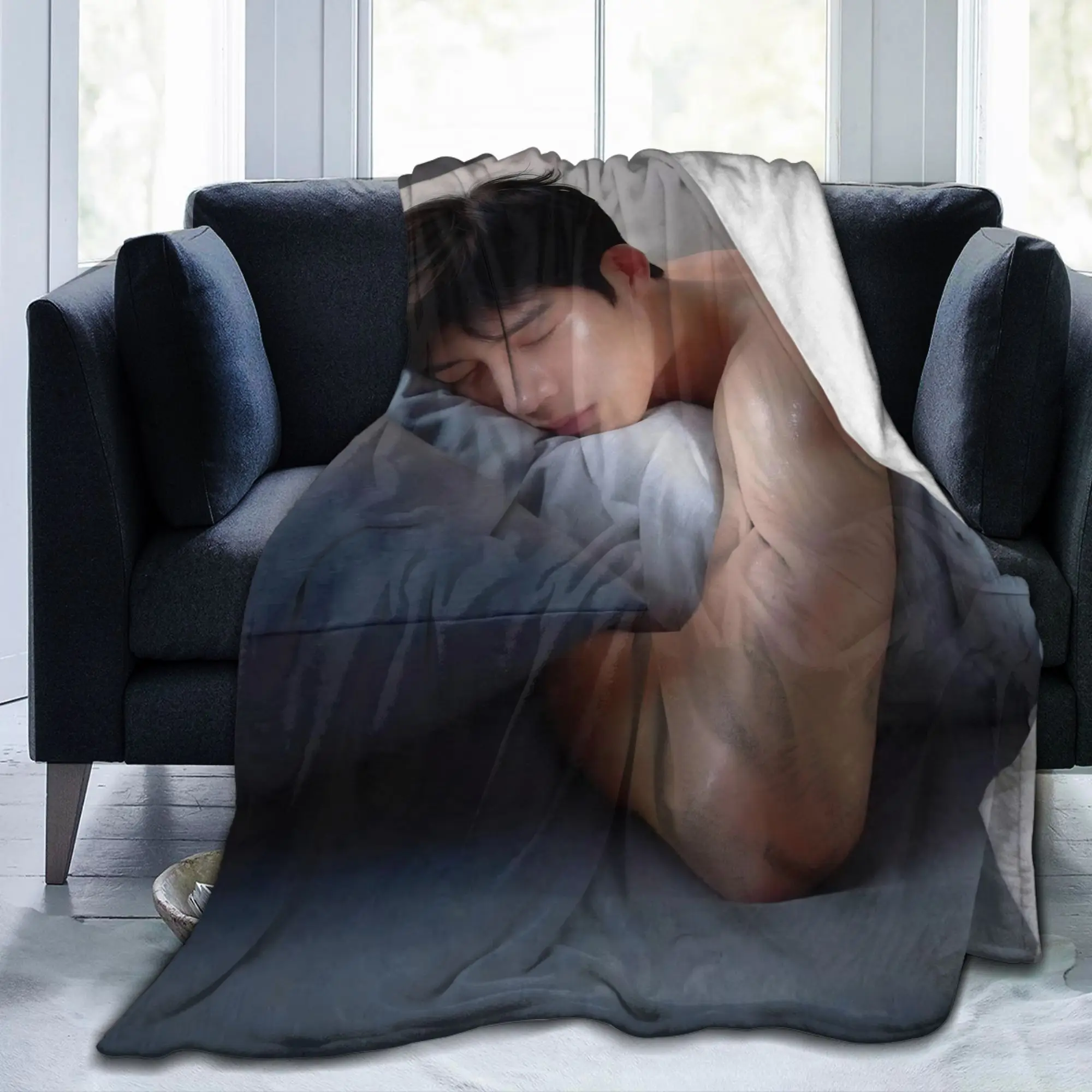 Early Spring Jing Boran Luan Nian Luke Fuzzy Blanket TV Funny Bedding Throw Blanket for Home Soft Hotel Portable