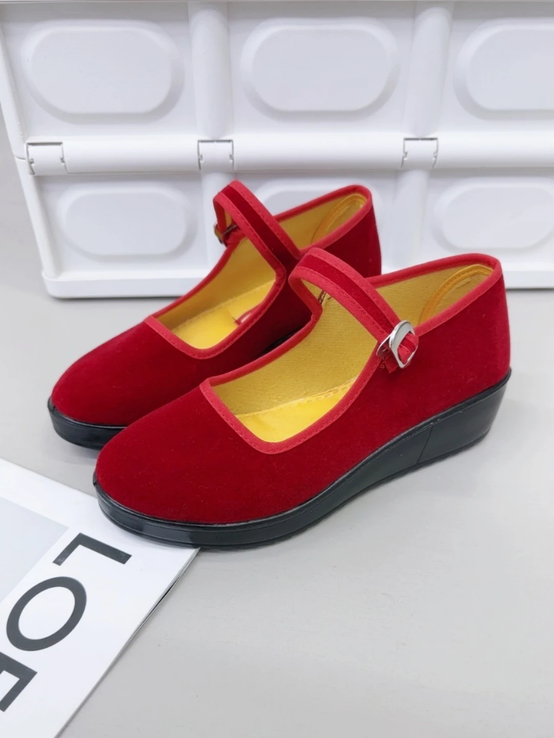 Comfortable Breathable Thick Bottom Tuan Shoe Laced Casual Slip-On Classic Black Beijing Cloth Shoes Hotel Protocol Work Shoes