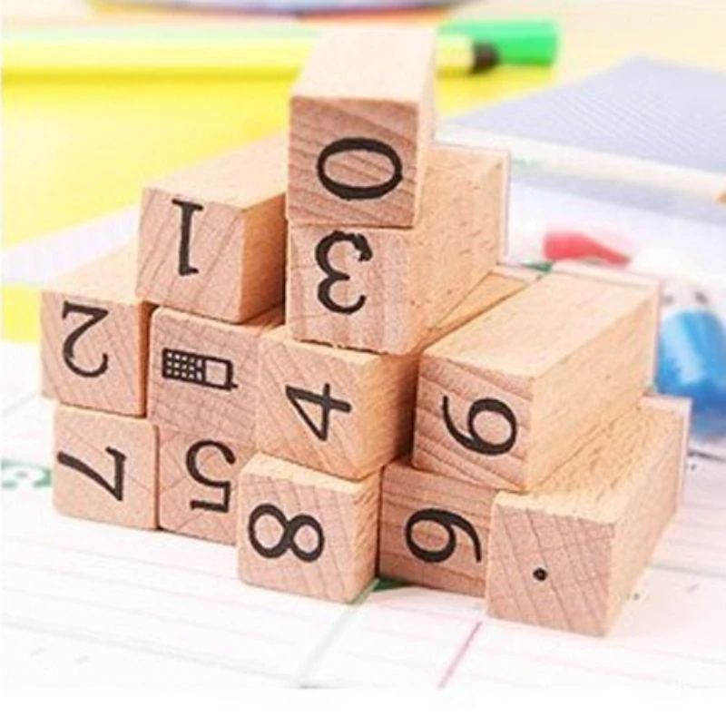 

Office School Supplies Diary Seal Decoration for Handbook Love Life Wooden Seal 12 Pieces Wooden Box 5 Options Kawai Lovely Gift