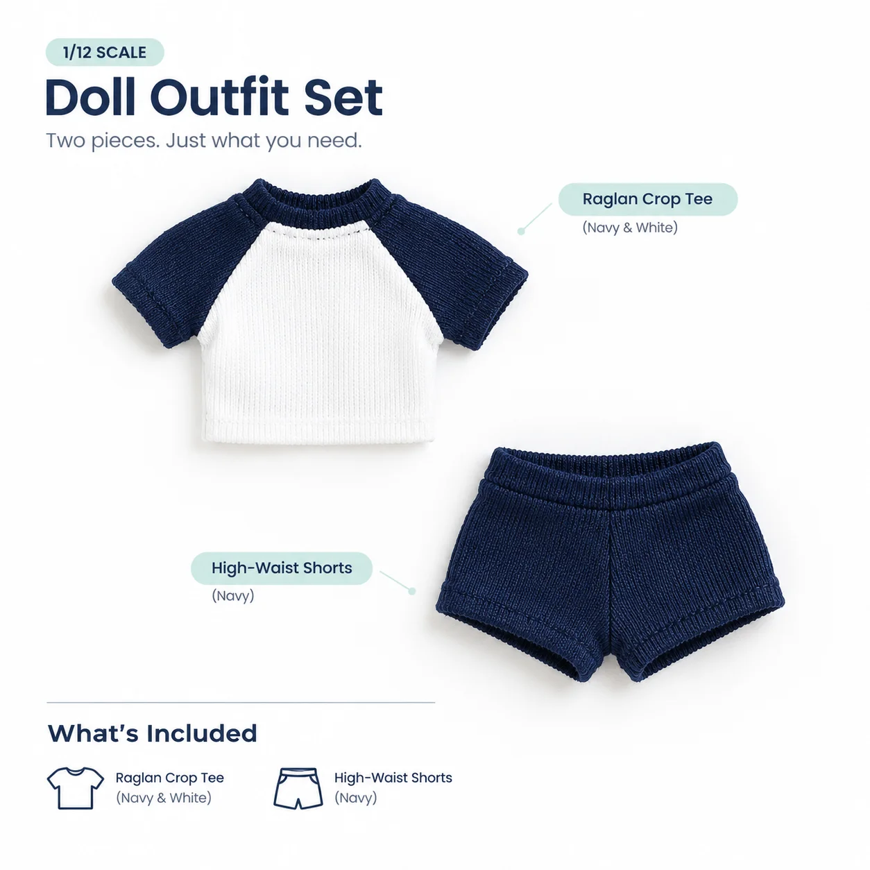 Doll Clothes 1/12 Scale Figures OB11 Leprechaun Body D Male Female Sister Tight T-Shirt Shorts Bottoming BJD Plain 2.0