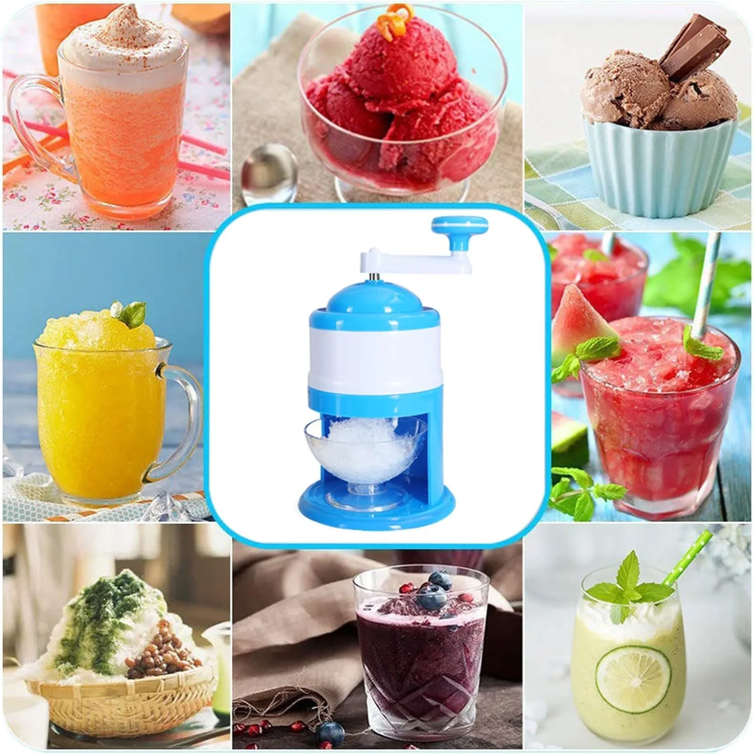 كسارة الثلج والآلة - كسارة الثلج، مسوي الثلج، الآلة، المسوي، كسارة الثلج، كرنك اليد المحمول