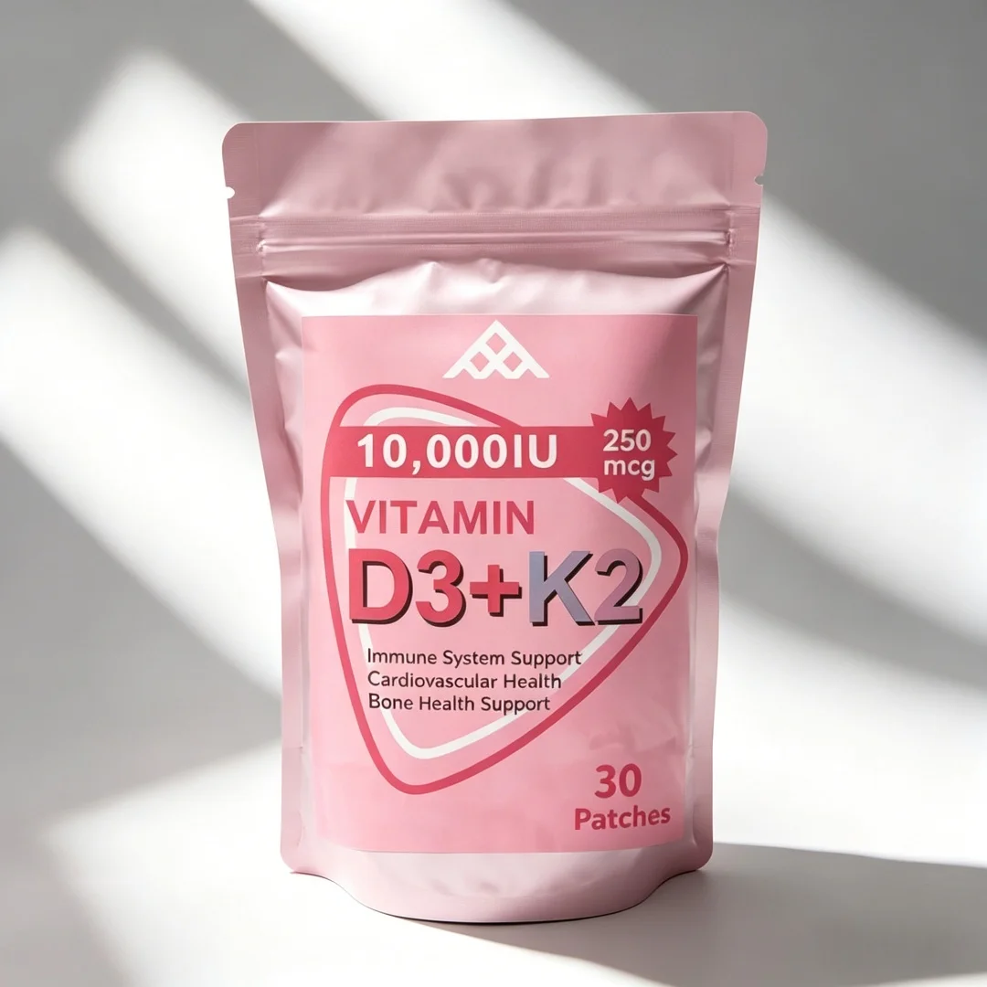 Hot sale Vitamin D3 & K2 Patch 10000 IU - Immune Support, Hair/Skin/Nail Health, Joint/Bone/Cardiovascular Wellness