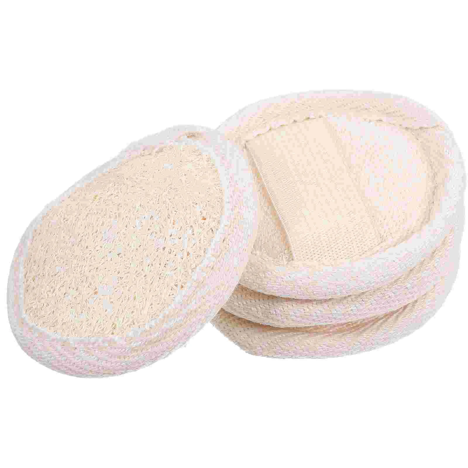 4 Pcs Makeup Remover Loofah Facial Cleanser Face Scrubber Exfoliating Pads Fabric