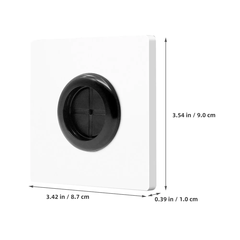 5Pcs Decorative Blank Wall Plate with Center Hole Cable Pass Through Insert for Home Office Theater Cable Management Wall Cover