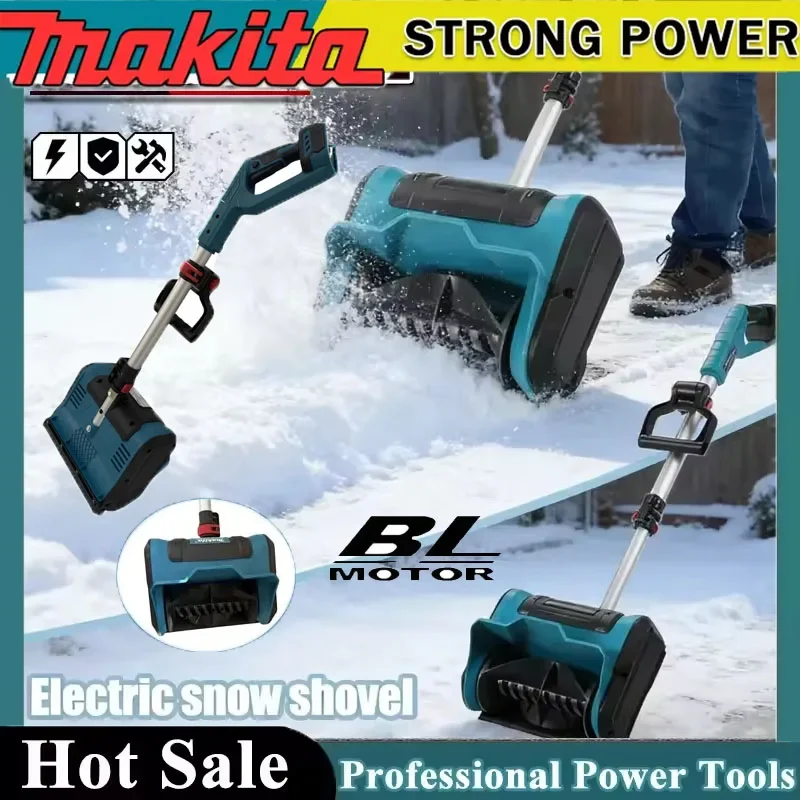 

Makita Cordless Snow Shovel Snow Blower Shovel Carbon Steel ABS 21V Cold Resistant Safety with Batteries and for Patio