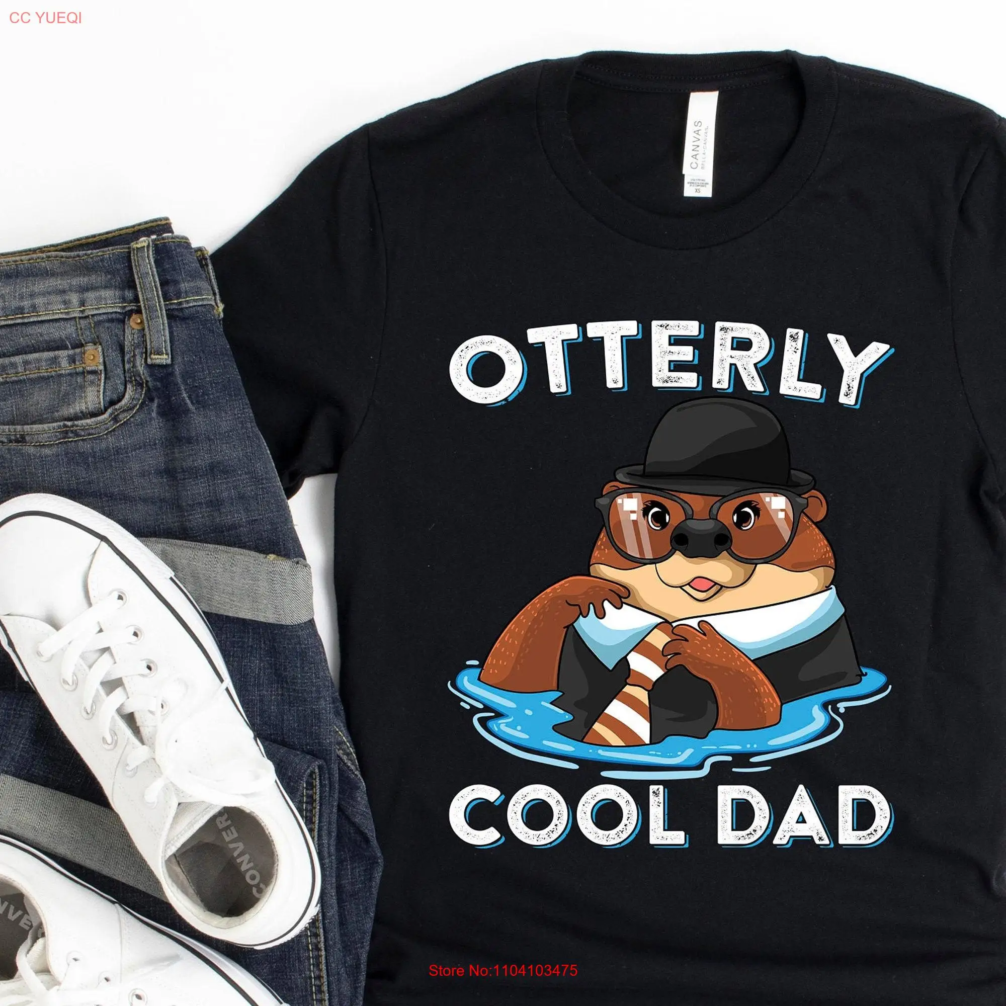 Otterly Cool Dad T Shirt Fathers Day Otter Daddy For Birthday long or short sleeves