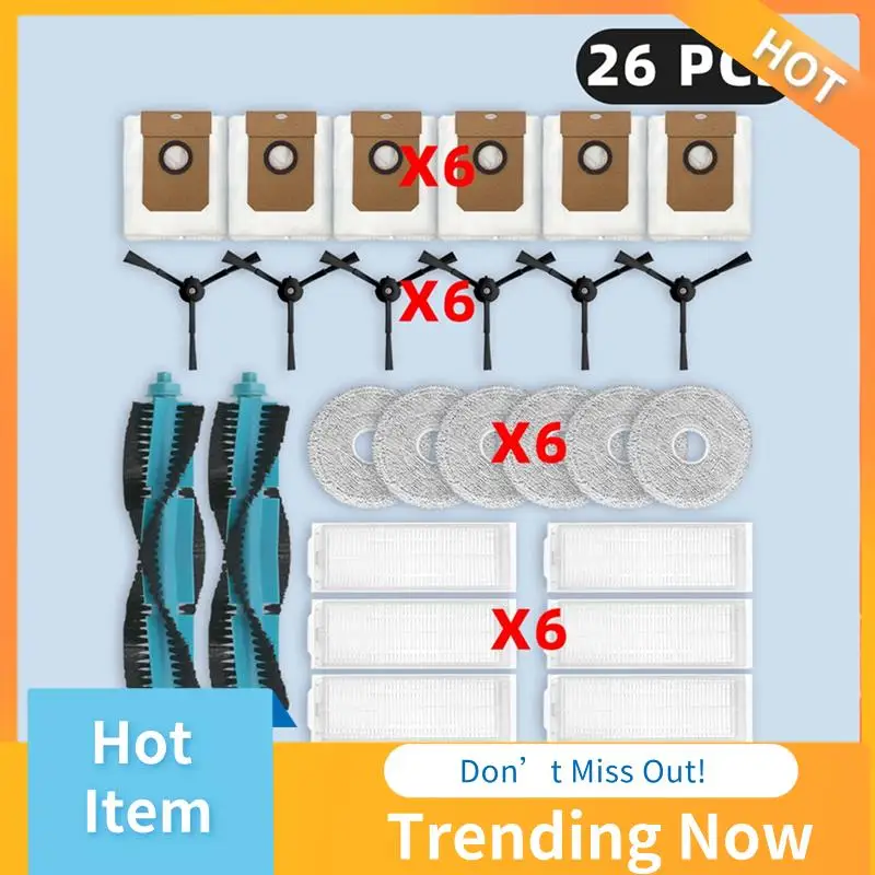 

ABNL For Cecotec Conga 13090 Spin Revolution Home Spare Parts Main Side Brush HEPA Filter Mop Cloth Dust Bags Accessories