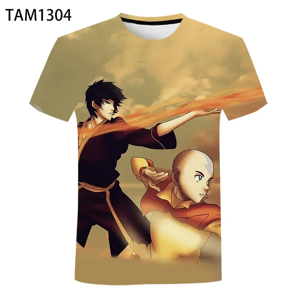 Summer 4-13Y Children Anime Tshirt Boys Girl Fashion Avatar The Last Airbender 3D Print T-Shirt Kids Teen Baby Birthday Clothes