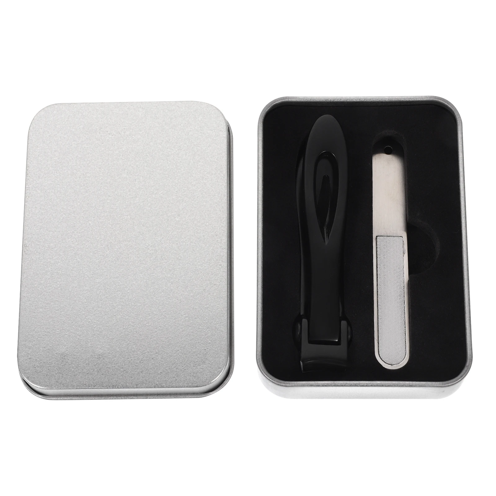 Nagelfeilen-Set aus Edelstahl, Maniküre- und Pediküre-Werkzeuge für Fingernägel, Zehennägel, einfach tragbar, Reisegröße