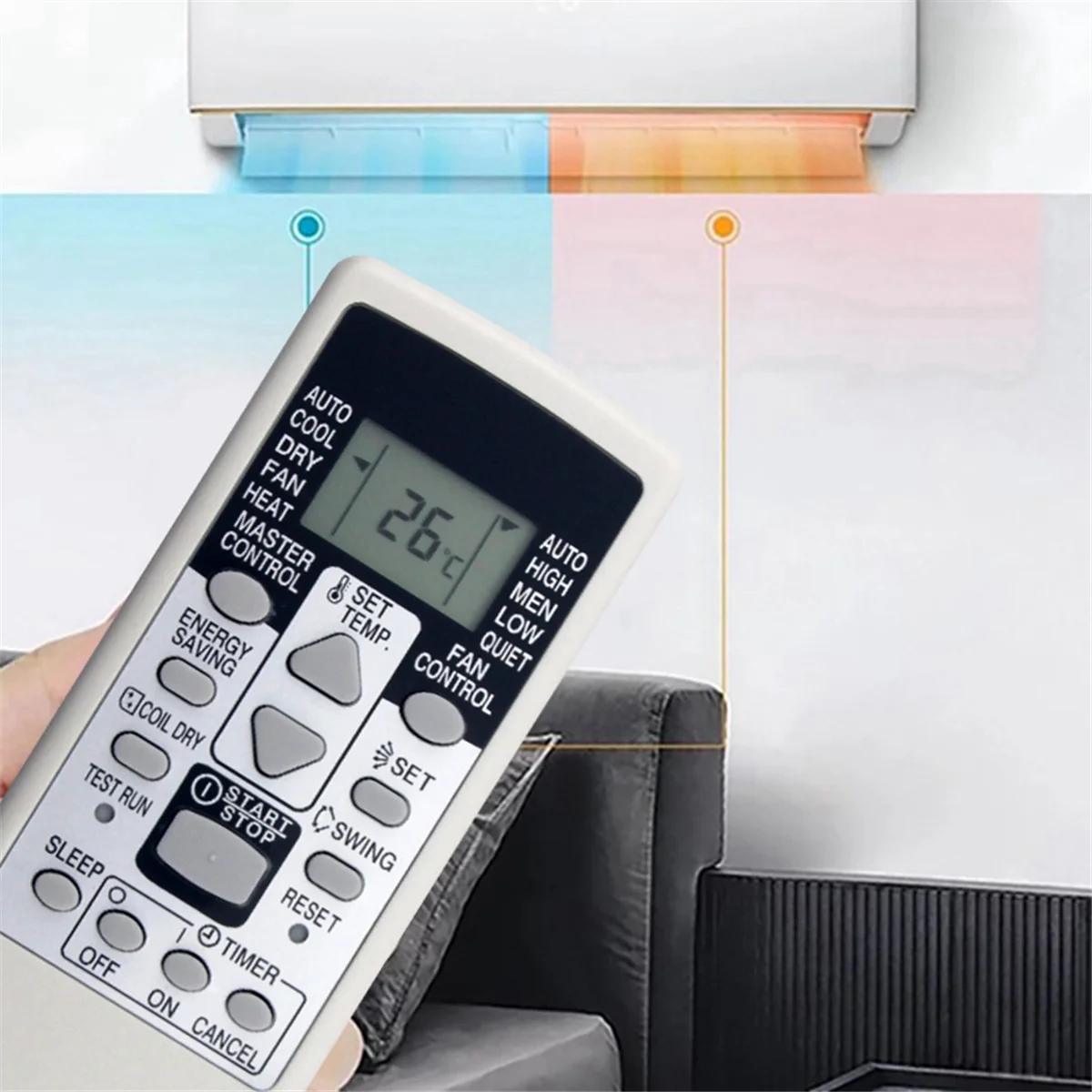 Replace AR-RCD1C Remote Control for Fujitsu Air Conditioner AR-RCG2J AR-RCE1E AR-RCD1E AR-RCE1C AR-RCC2J&A78P