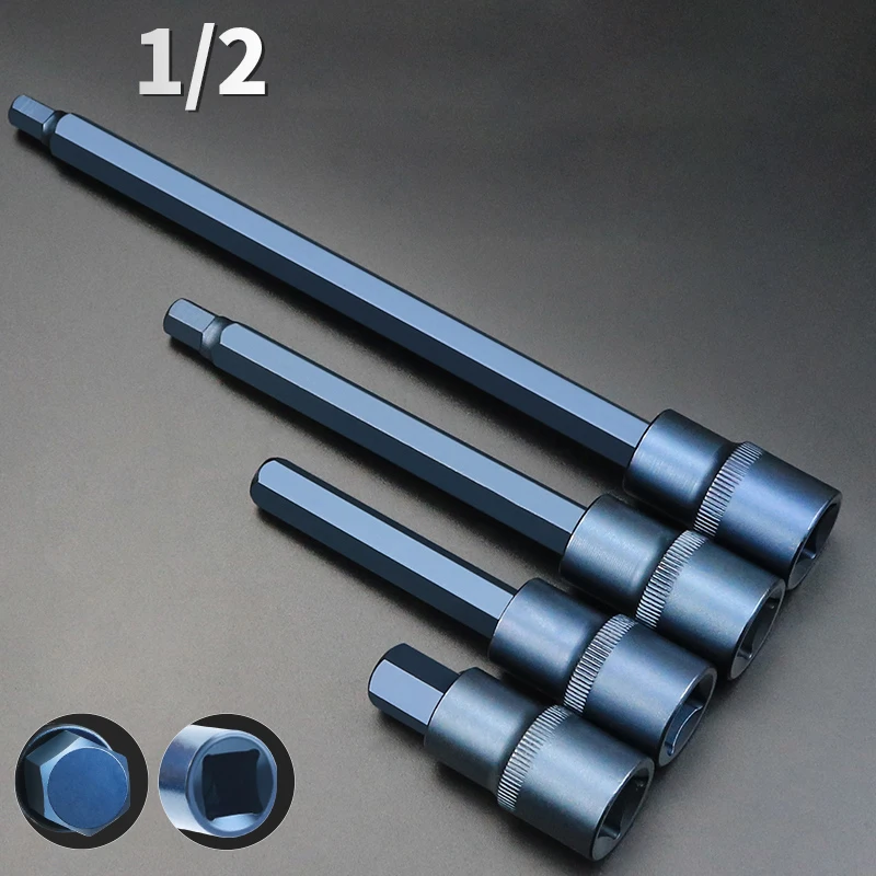 Soquete Azul ”liga s2 Encanta a Porca h4 h5 h6 h7 h8 H10 H12 H14 H17 do Bocado da Chave de Fenda com Comprimento 55 100 140 200 mm 1pc o