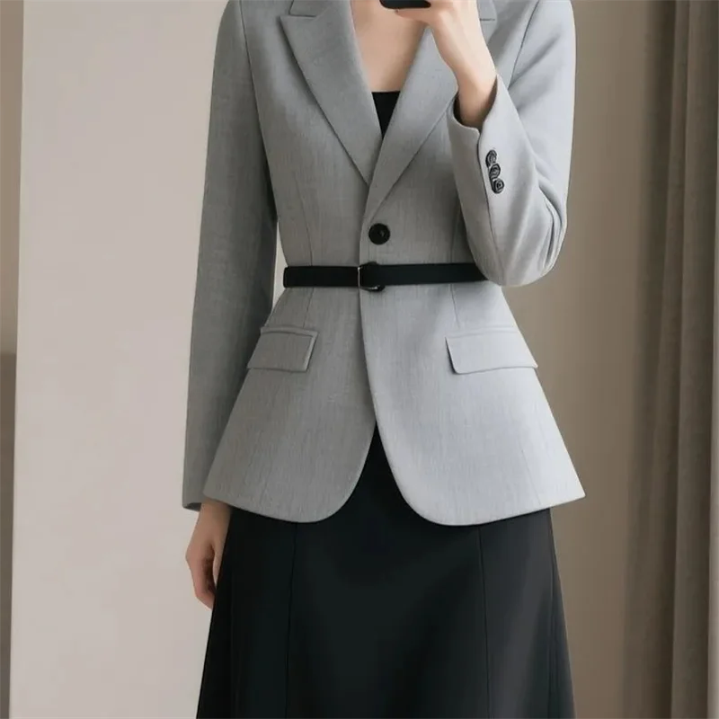 春と秋のレディースジャケット レディースファッション 気質 高級感 スーツジャケット レディース通勤服 トレンド アウターウェア コート