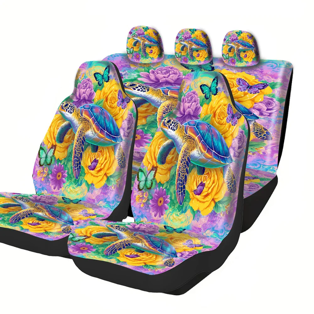 2-5 Seat Set Car Seat Covers, Spooky Halloween Festive Christmas Joyful New Year Vibrant Easter, Premium, Fit For Truck SUV Off