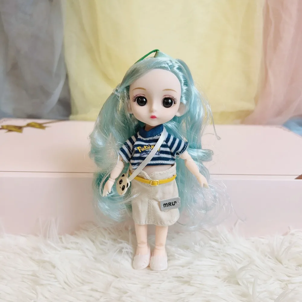 

Подвижные суставы, имитация куклы BJD с одеждой, обувью, красочная мини-кукла для девочек, реалистичные кавайные подвижные суставы, мини-кукла для девочек