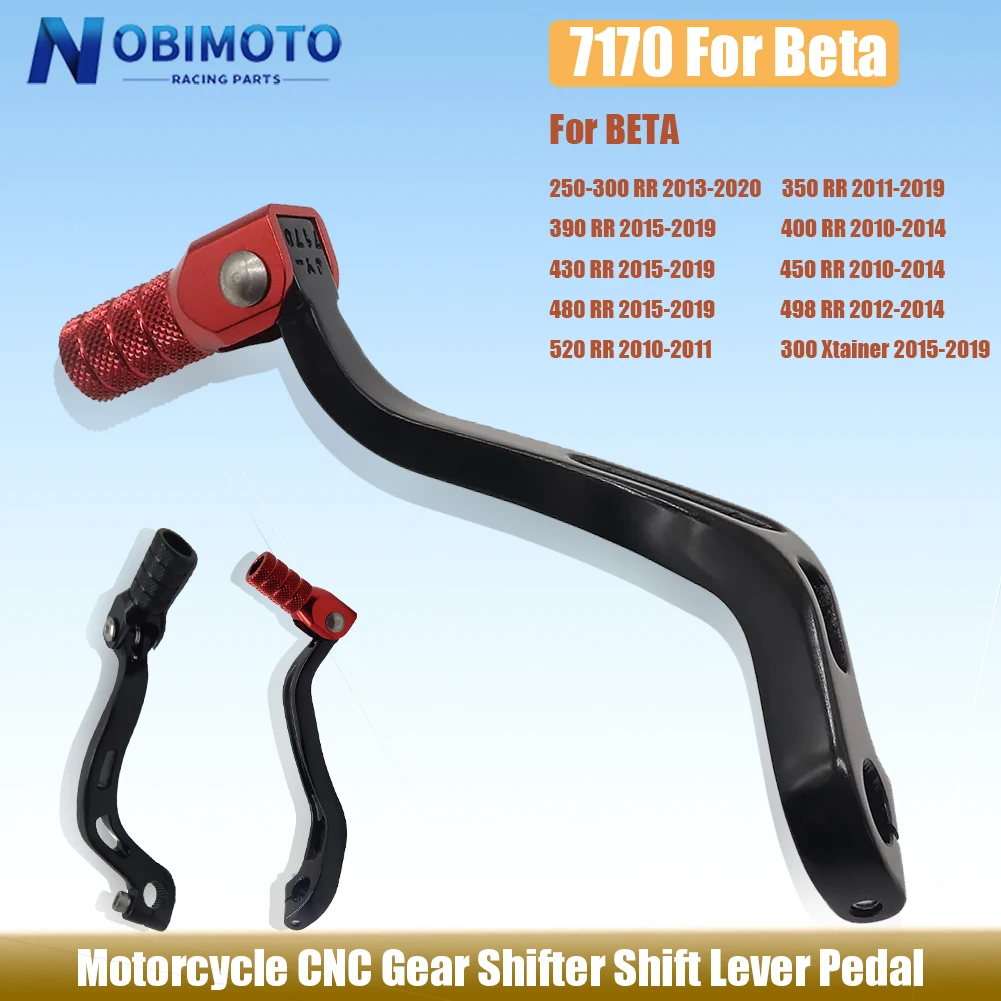 NOBIMOTO-Motorcycle CNC Gear Shifter Shift Lever Pedal For Beta RR250 RR300 RR350 RR400 RR450 RR520 Xtainer300 Dirt Pit Bike