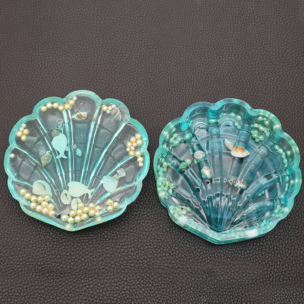 

1Pcs White Silicone Epoxy Mold Shell Shape Storage Container Portable Jewelry Holder Desktop Decoration Epoxy Mold