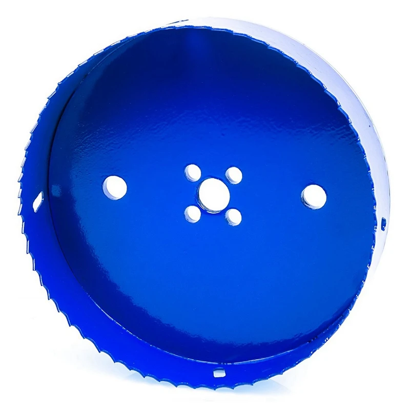 Lame de scie cloche pour planches Cornhole, coupe-trou de maïs, adaptateur de foret à tige hexagonale, bleu, 6 po, 152mm, 2 pièces