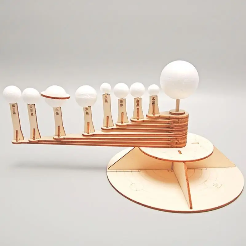 Wooden Solar System DIY Model Kit With Paint Set Educational For Kids School Science Craft Project Supply