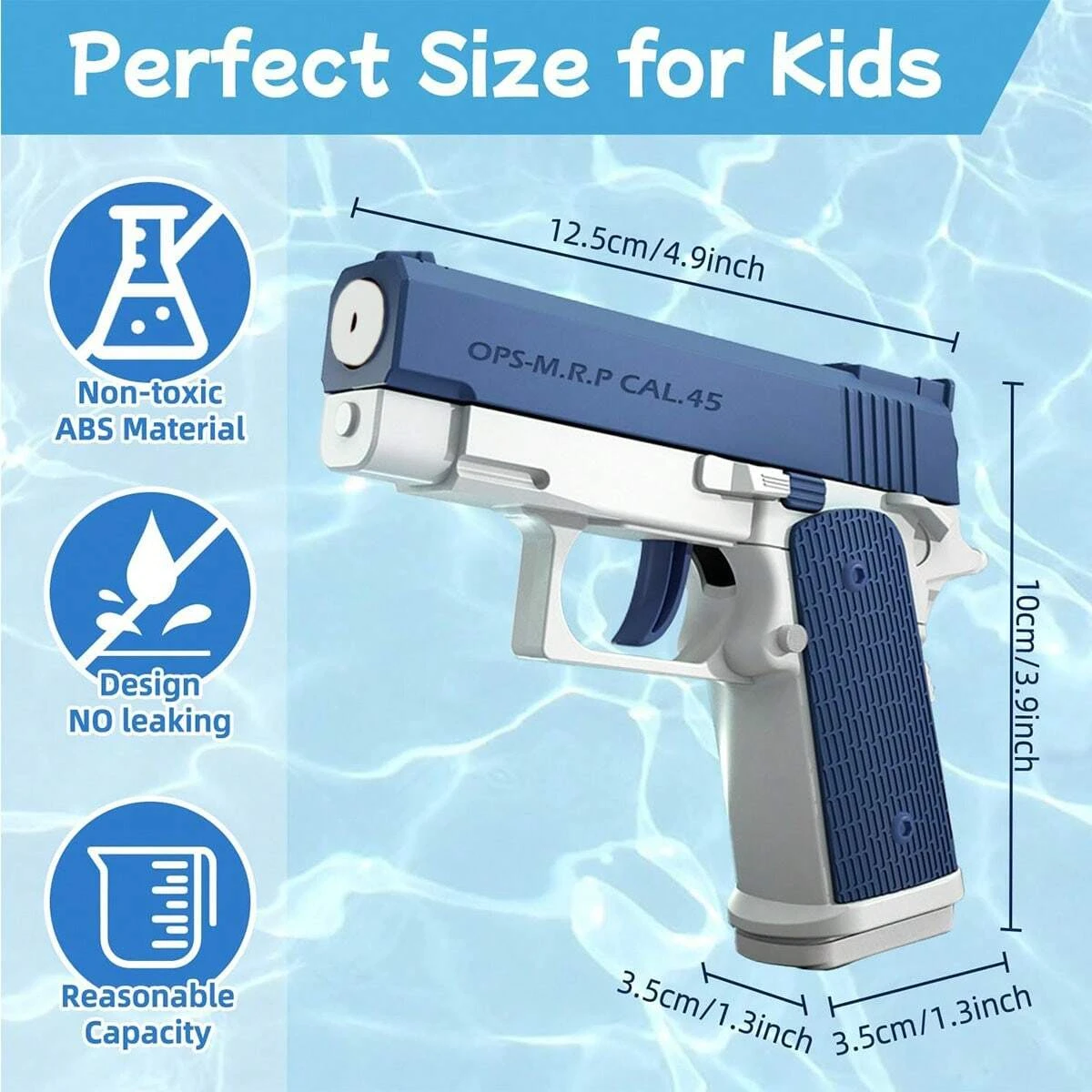 Water Blaster Pistol Toy para crianças e adultos, pistola M1911, piscina de verão, jogos de tiro na praia