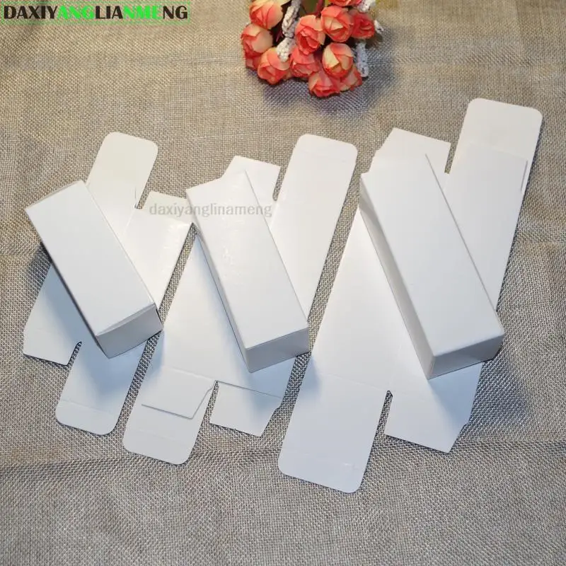 50pcs/lot 3x3 5x5 6x6 8x8 9x9 10 Hight 4 ~ 24cm Card Paper Box DIY Square Lipstick Perfume Essential Oil Bottle Storage Boxes