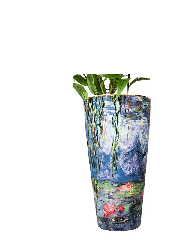 Imported ceramic vase European home decoration living room light luxury high-end vase Monet