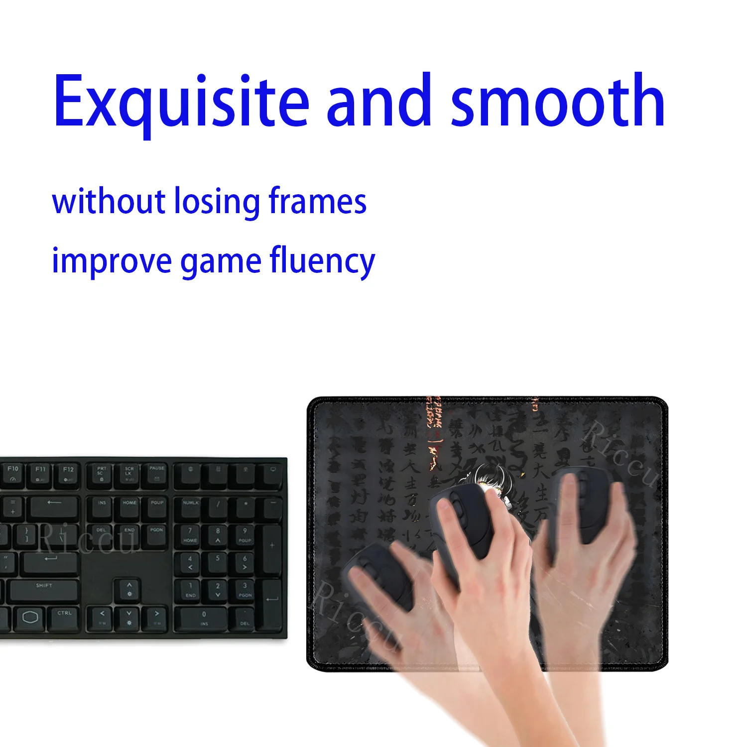 لوحة ماوس لعبة صغيرة سبعة قتل Esports الأسود اليابانية الساحرات qisha Mousemats أنيمي ألعاب الكمبيوتر الاوفرلوك HD الطباعة XXL حصيرة مكتبية #3