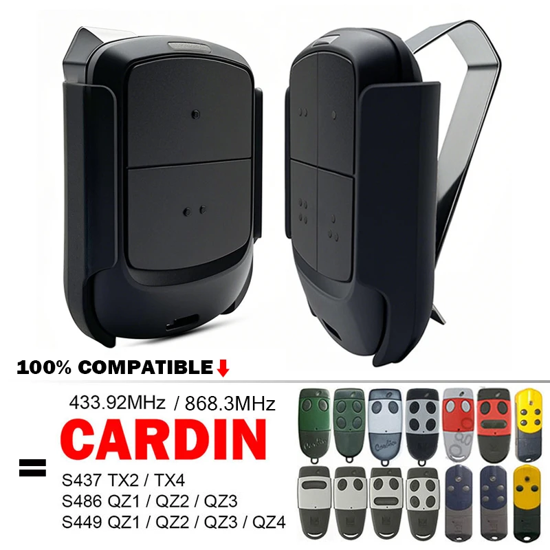

Rolling Code Clone Remote Control For CARDIN S437 TX2 TX4 S486 QZ1 QZ2 QZ3 S449 QZ1 QZ2 QZ3 QZ4 433.92MHz Garage Remote Control