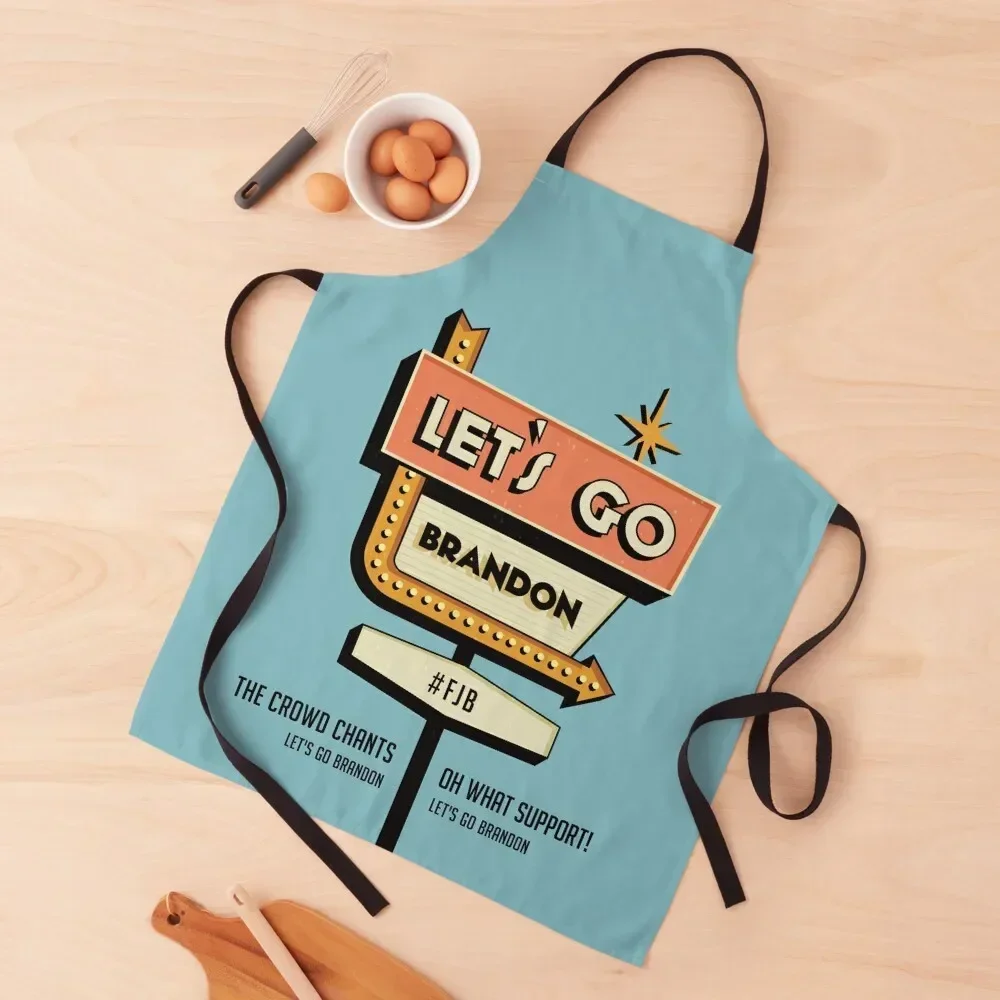 

Lets Go Brandon #FJB retro signboard Apron Bib For Kitchen bib household woman Women's Dress Apron