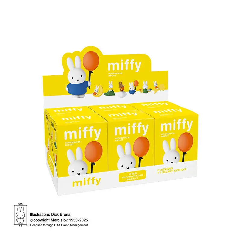 

Miffy & Friends Refrigerator Magnet Blind Box Cute Cartoon Balloon Moon Turtle Rabbit Character Home Decoration Collectibles Toy
