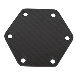 6 Holes Steering Wheel Horn Cover Carbon Fiber Black Stylish Look Steering Wheel Center Cap Replacement for Nardi 6 Screws Steer
