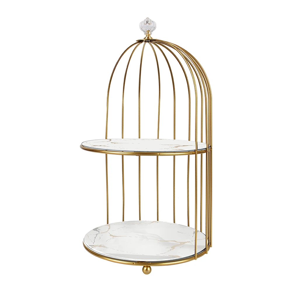 

For Bedroom or Bathroom Light Luxury Finishing Table Rack Nordic Style Skin Care Product Storage Rack Bird Cage Rack