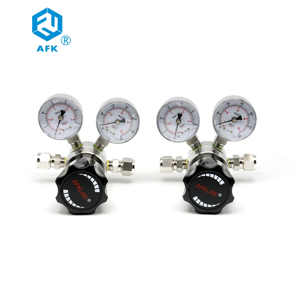 Regulador de Gas MS200bar de alta presión, CO2, oxígeno, helio, nitrógeno, butano, Ss316 para potencia de hidrógeno farmacéutico