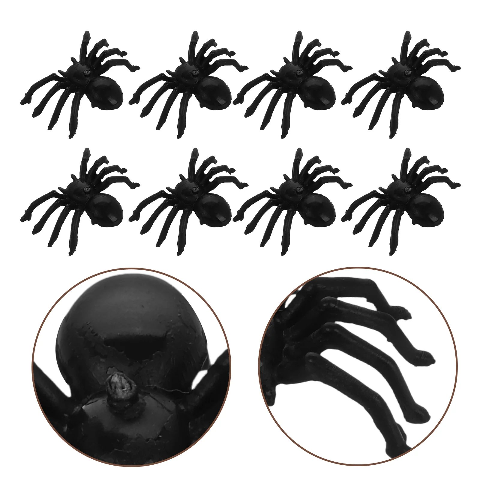 100 Pcs Halloween Spider Realistic Toys Soft Plastic Fake Spiders Decoration Mini