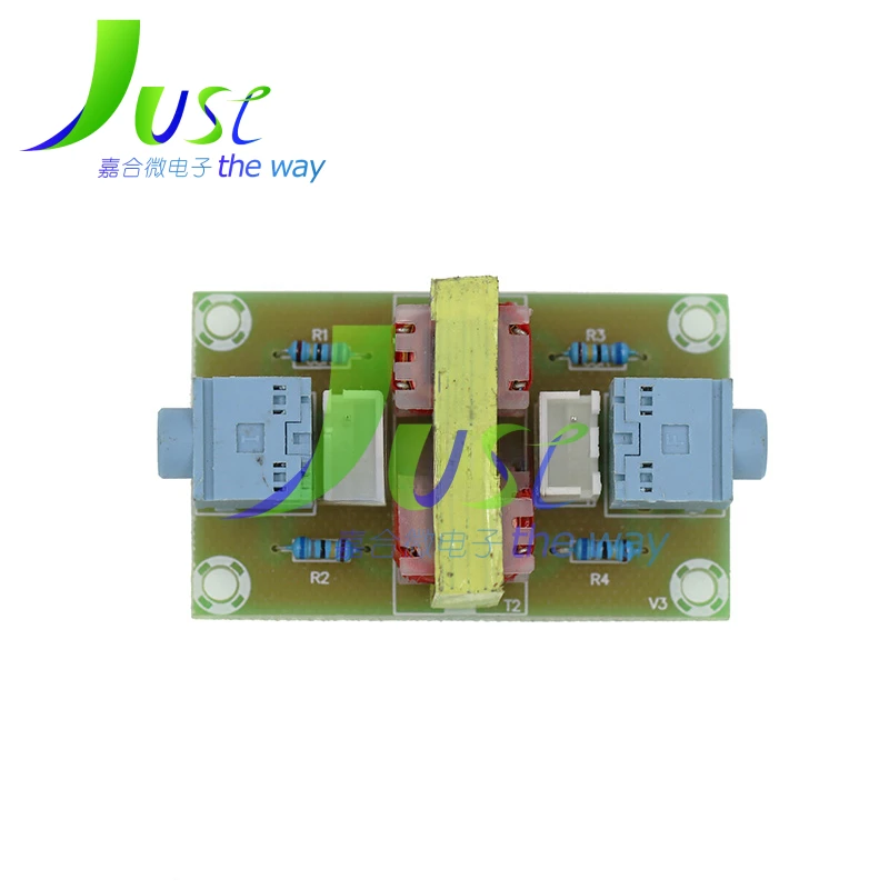 Audio isolator, vehicle common ground suppression, interference noise isolation module, transformer coupler