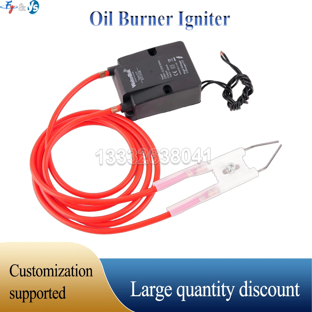 Discount 220V-240V High Voltage Pulse Igniter Transformer High Voltage Wire Ceramic Diesel Methanol Waste Oil Burner Part