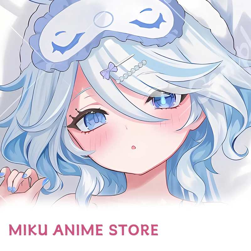 Dakimakura Cover Anime Comiket Furina Genshin Impact Double-Sided Print Pillowcase Life-Size Body Pillow