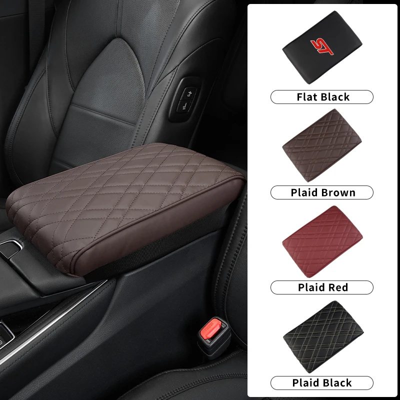 Car Central Armrest Cushion Box Mat Nonslip Protective Cover Pad Accessories For Ford MK2 ST Line Racing RS S Kuga Fiesta Fusion
