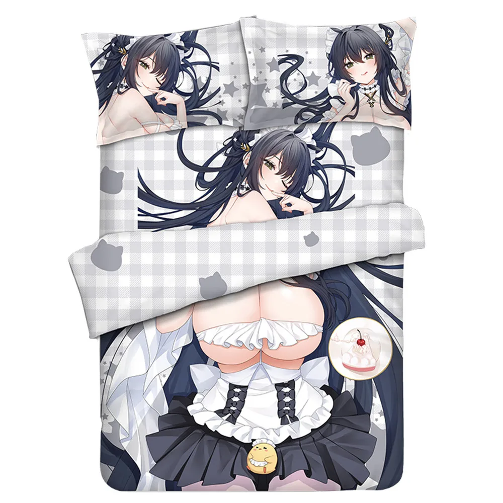 Azur Lane Anime Cartoon Duvet Cover Sets Comforter Bed Linen Indomitable Bedding Set Twin Queen King Single Size Gift