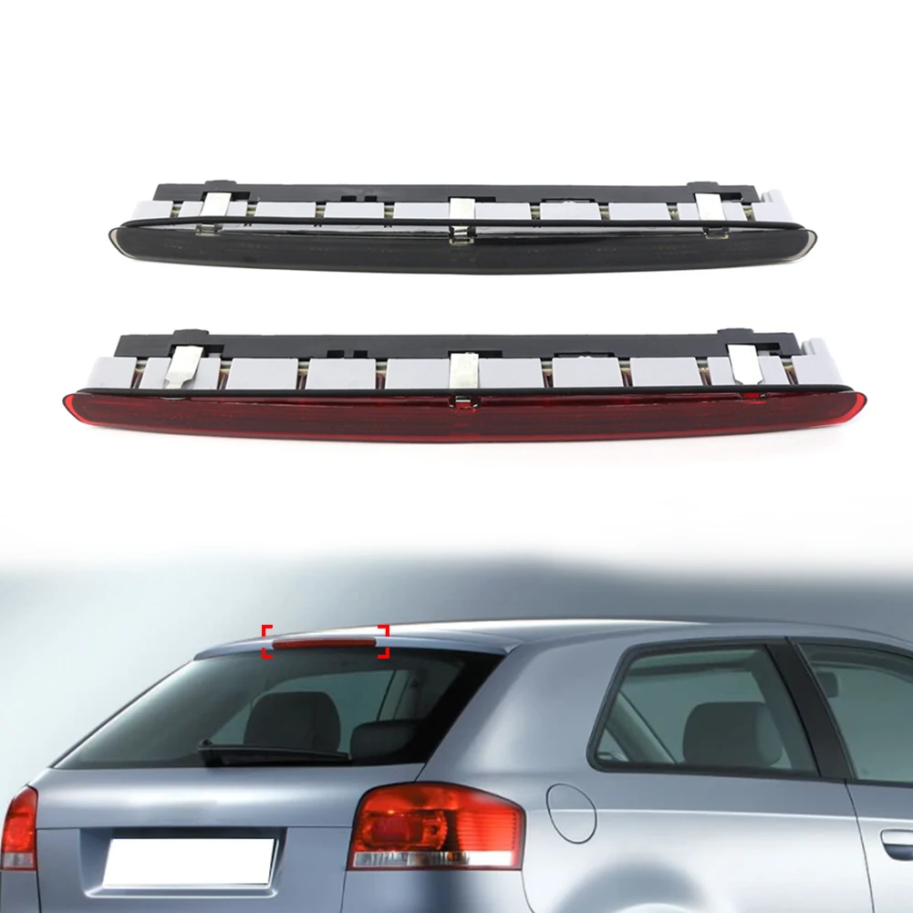 

High Mount 3rd Brake Light Stop Lamp 8P3945097 For Audi A3 S3 RS3 3 Door Hatchback 2004-2013 ABS Plastic Black/Red