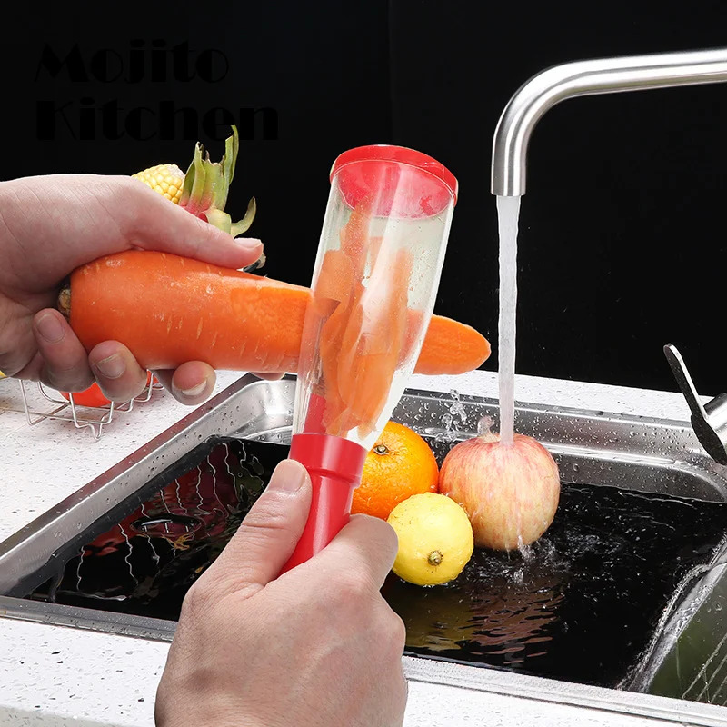 

1Piece of Peeler Multifunctional Storage Type Peeling Knife Container Stainless Steel Blade,Both Fruits Vegetables Are Suitable