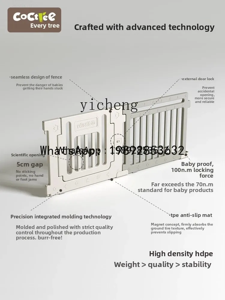 WL  Fence Protective Grating Baby Floor Children Crawling Mat Indoor Folding Home Step Custom Fence Safety Science