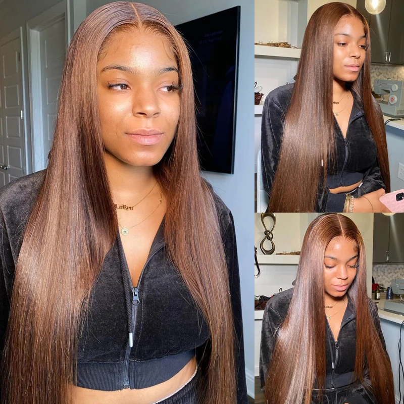 Luxediva 4# 2# 99J  Burgundy Middle Part Lace Closure Deep Parting Peruvian Bone Straight  2x4 Lace Closure Human Hair Remy