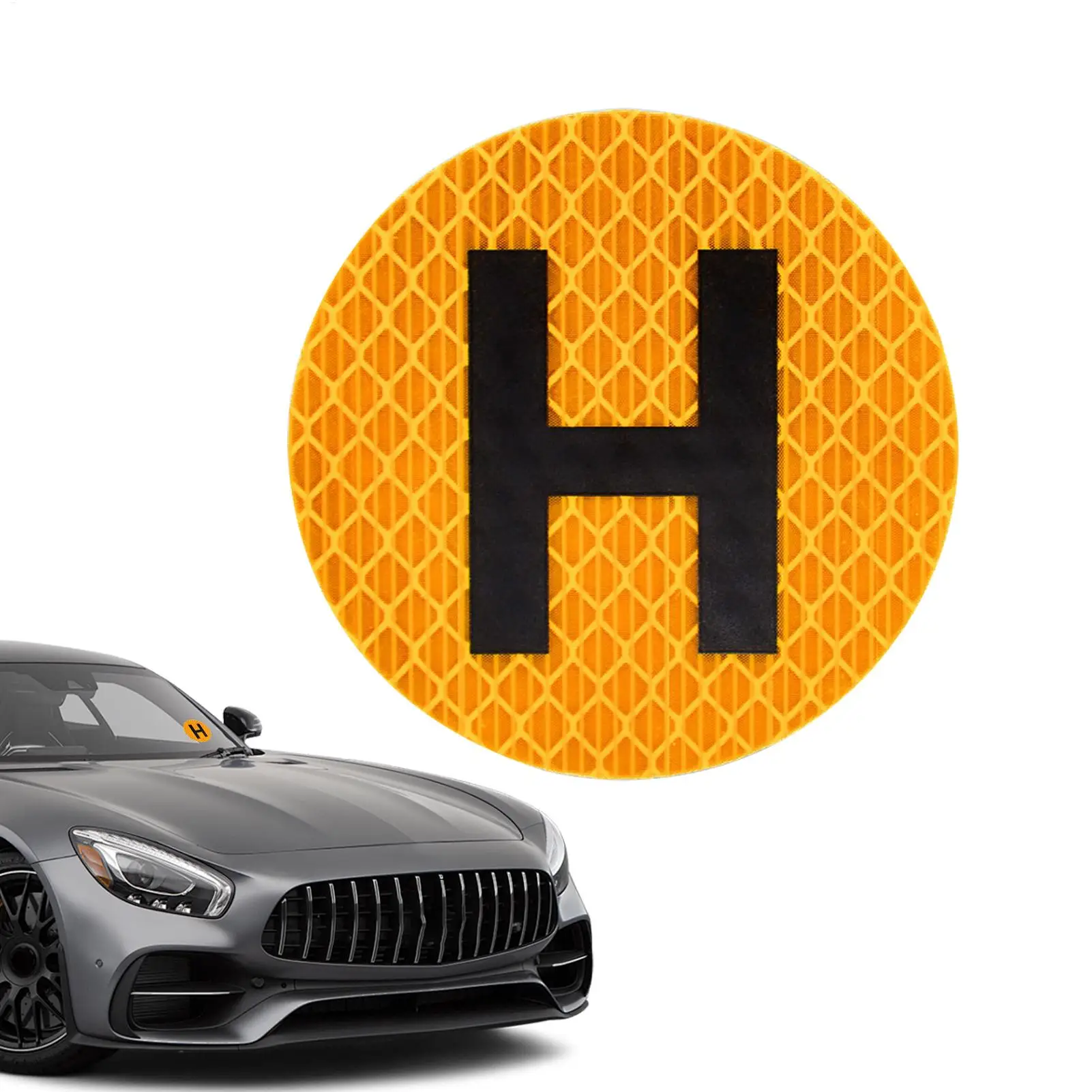H Historical Vehicle Sign 60mm Waterproof Reflective Sticker with Strong Adhesive Car and Motorcycle Official Regulations