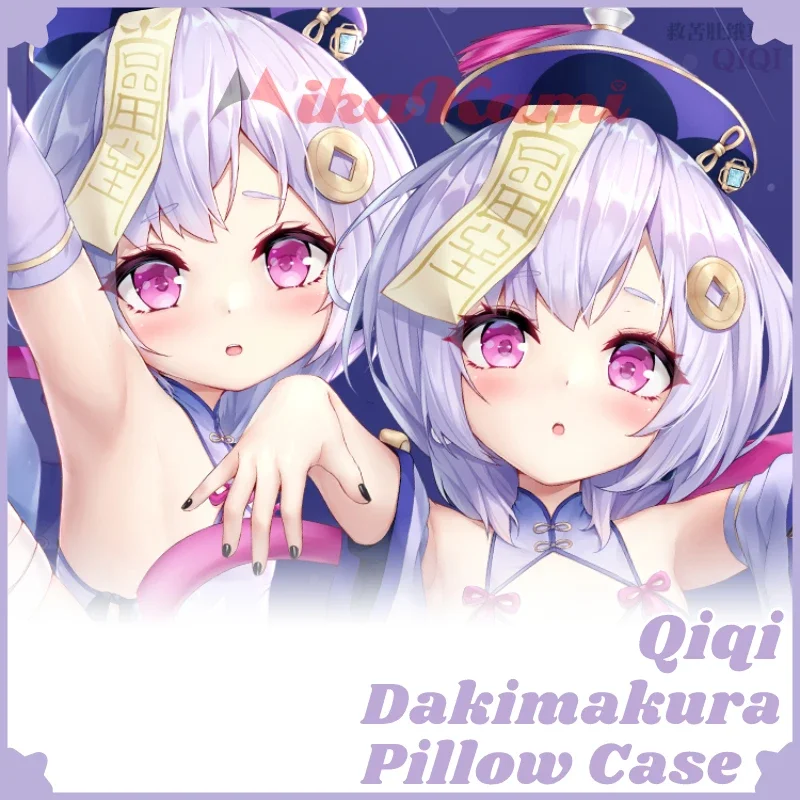 

Qiqi Dakimakura Genshin Impact Game Pillow Case Sexy Pillowcase Full Body Hugging Otaku Cushion Cover Home Bedding Decor Gift