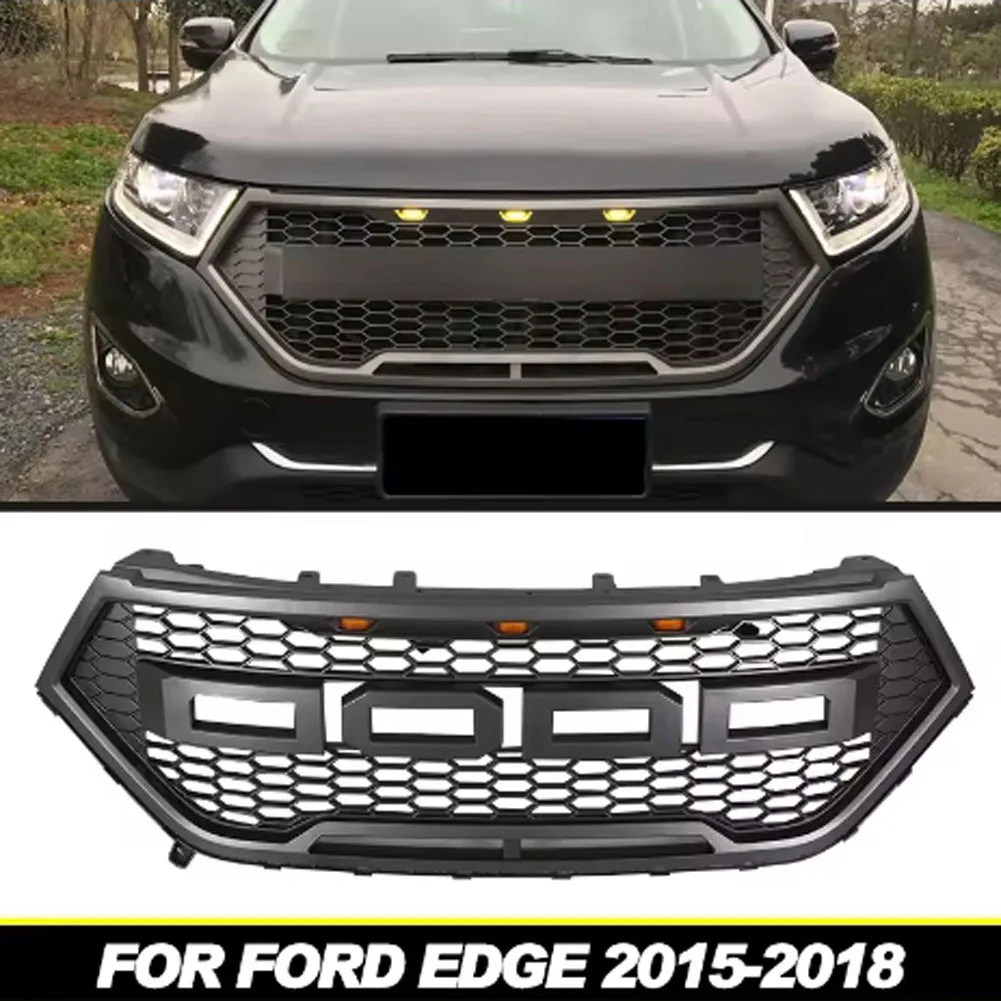 Подходит для Ford Edge 2015-2018 решетка с легкими передними гоночными грилями, аксессуары