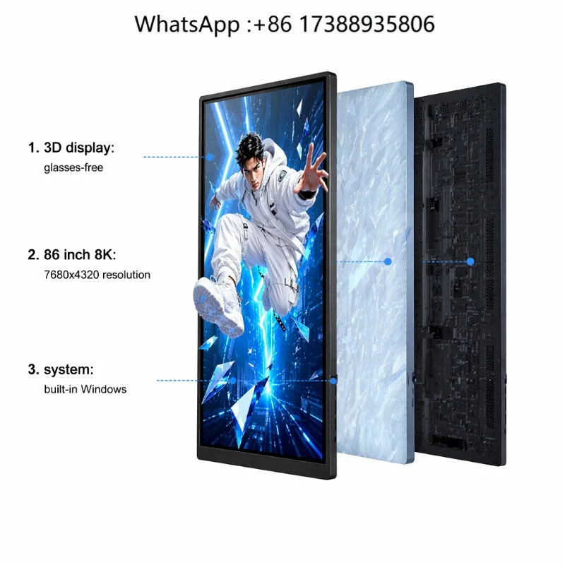 Screen Advertising Player Wall Mount Lcd Video Panel Education Display Panel Digital Signage Rental LCD Displays