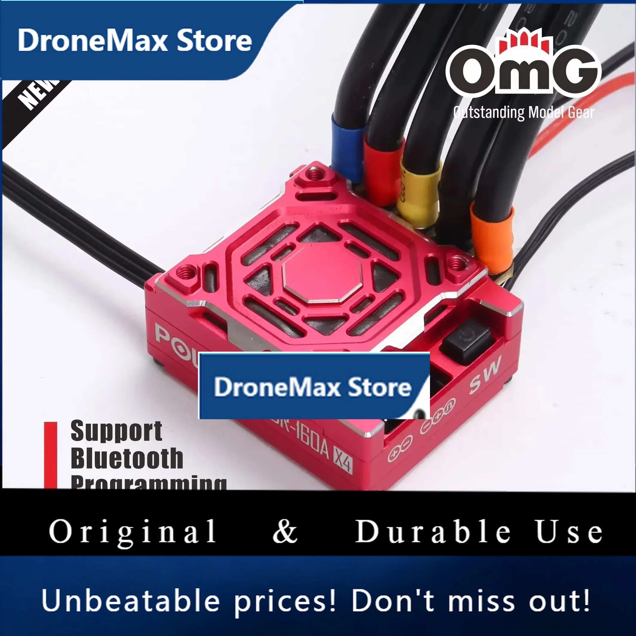 DroMaOMG-POLARIS DR-160AX4 D-Run Sensored Brushless 160A ESC Support Bluetooth For RC Car Highest Level Spec 1:10 Racing Driftin