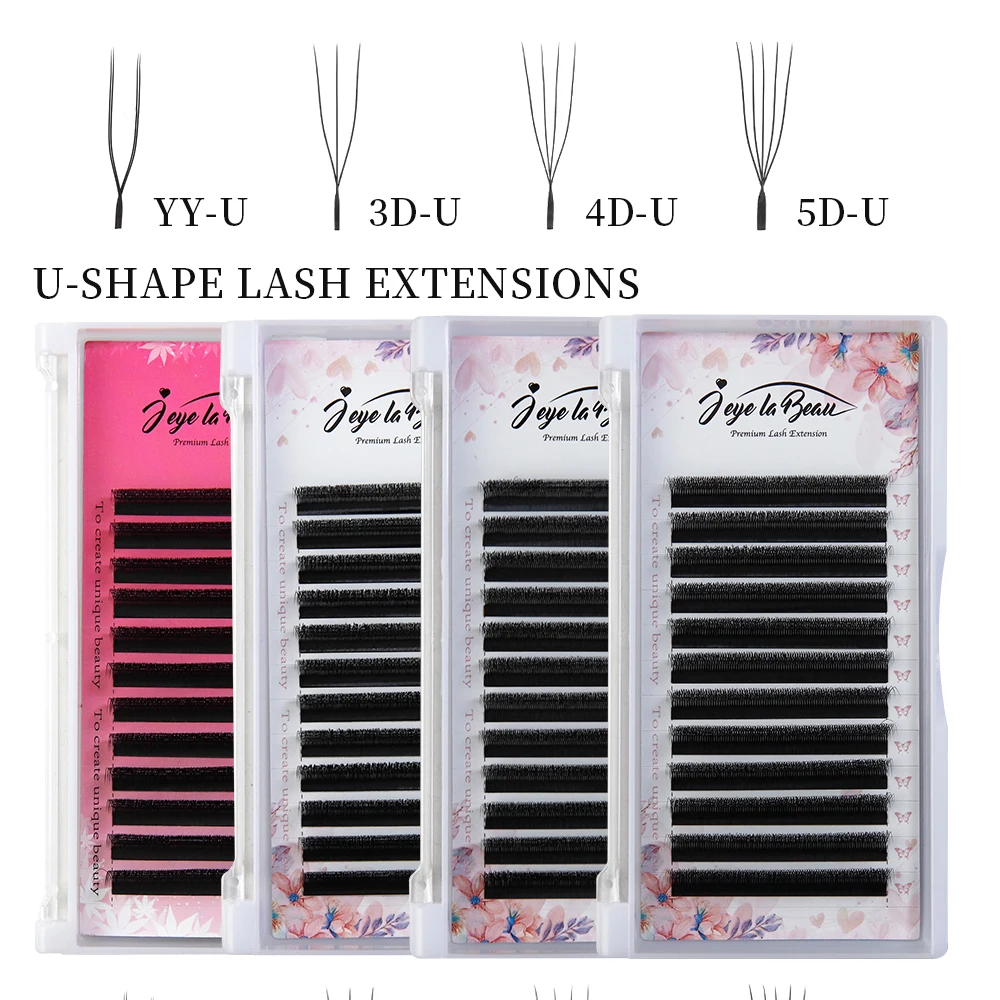 UW 5DW U Shape Eyelash Extension 4W 3W UY YY Lash Premade Volume Fans 5W Cilios V Shape Eyelash Natural Cuater Lash Makeup Kits