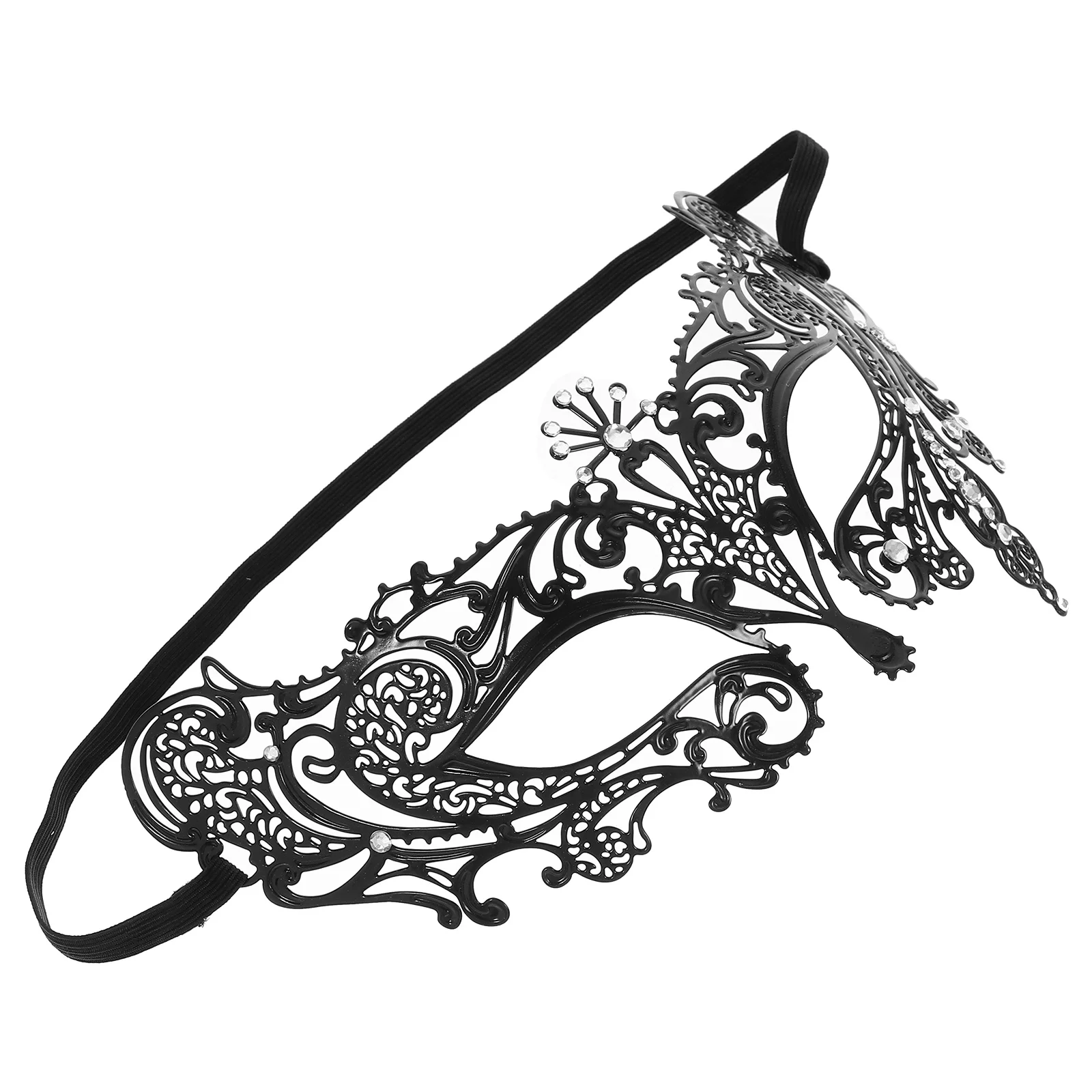 Black Metal Maskerade Masker Luxe Filigraan voor Mannen Vrouwen Maskerade Ballen Bruiloften Mardis Gras